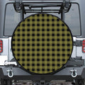 Olive Green Buffalo Check Pattern Print Tire Cover