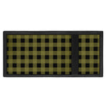 Olive Green Buffalo Check Pattern Print Trifold Wallet