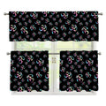 Om Sign Pattern Print 3 Piece Kitchen Curtains