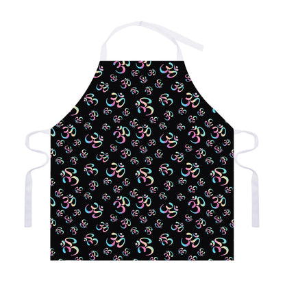 Om Sign Pattern Print Adjustable Apron
