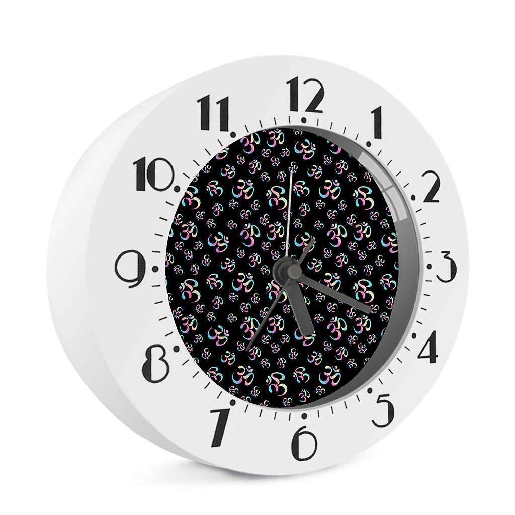 Om Sign Pattern Print Alarm Clock