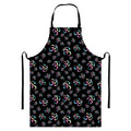 Om Sign Pattern Print Bib Apron With Pocket