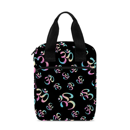 Om Sign Pattern Print Bible Tote Bag