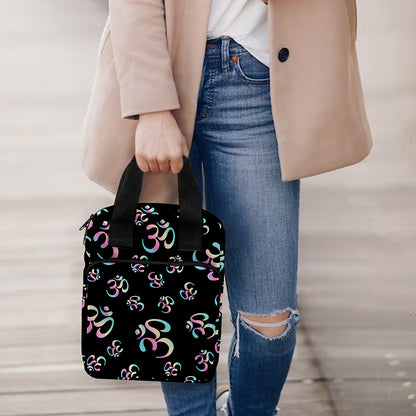 Om Sign Pattern Print Bible Tote Bag