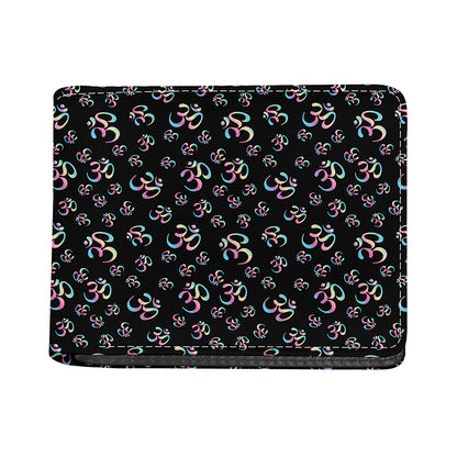 Om Sign Pattern Print Bifold Wallet