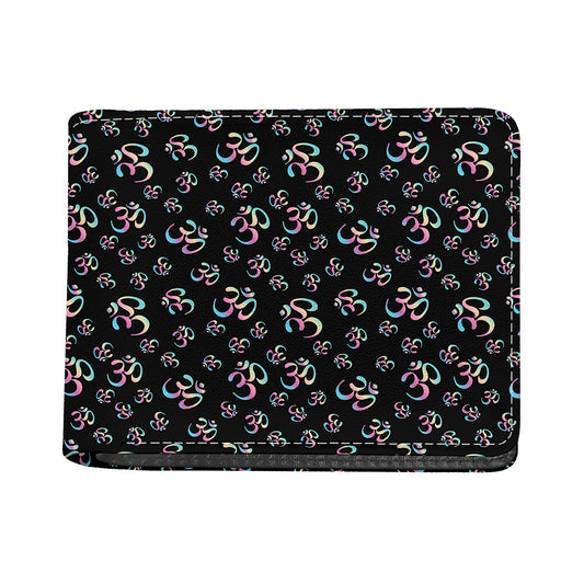 Om Sign Pattern Print Bifold Wallet