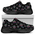 Om Sign Pattern Print Black Chunky Shoes