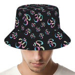 Om Sign Pattern Print Bucket Hat