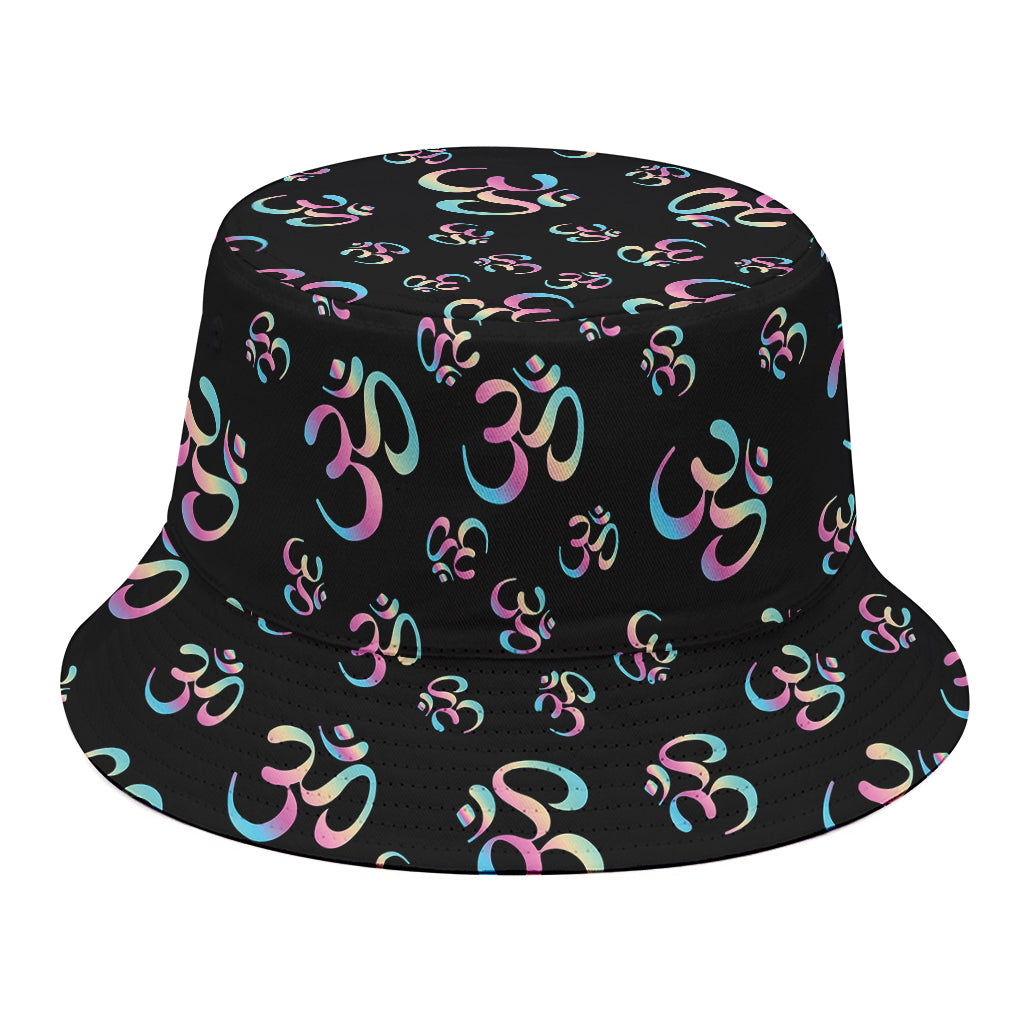 Om Sign Pattern Print Bucket Hat