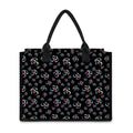 Om Sign Pattern Print Canvas Tote Bag