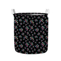 Om Sign Pattern Print Collapsible Laundry Basket