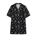 Om Sign Pattern Print Cotton Hawaiian Shirt