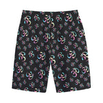 Om Sign Pattern Print Cotton Shorts