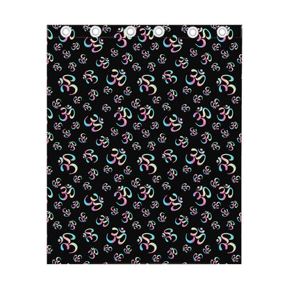 Om Sign Pattern Print Curtain
