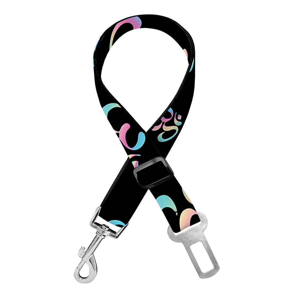 Om Sign Pattern Print Dog Seat Belt
