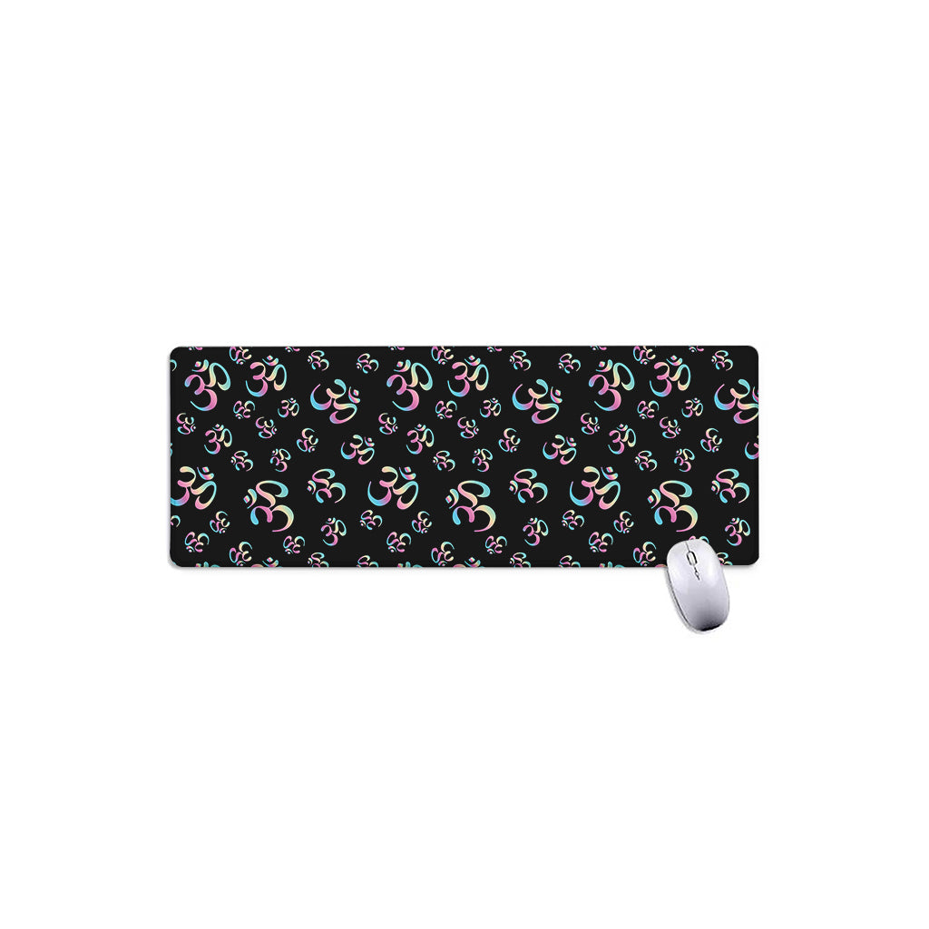 Om Sign Pattern Print Extended Mouse Pad
