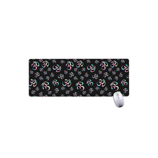 Om Sign Pattern Print Extended Mouse Pad