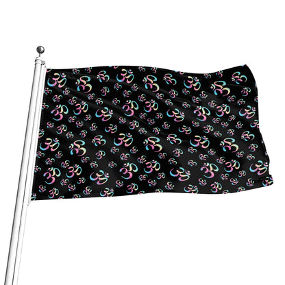 Om Sign Pattern Print Flag