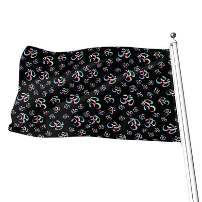 Om Sign Pattern Print Flag