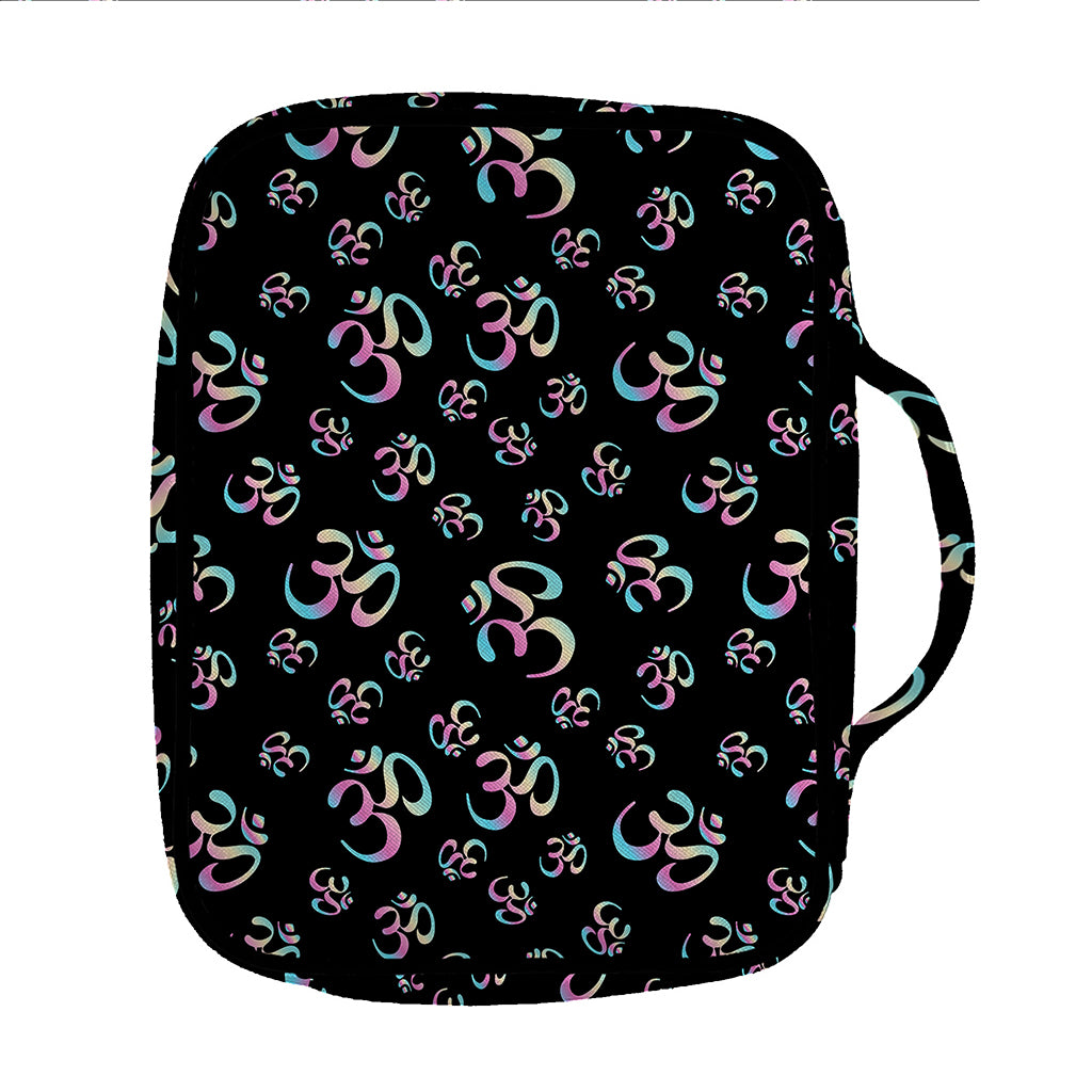 Om Sign Pattern Print Front Pocket Bible Bag