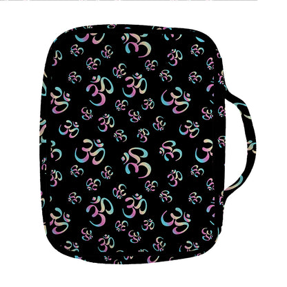 Om Sign Pattern Print Front Pocket Bible Bag