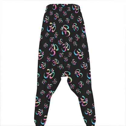 Om Sign Pattern Print Hammer Pants
