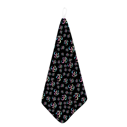 Om Sign Pattern Print Hand Towel