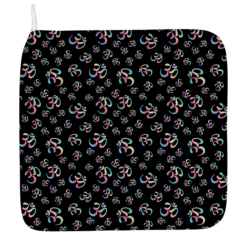 Om Sign Pattern Print Hand Towel