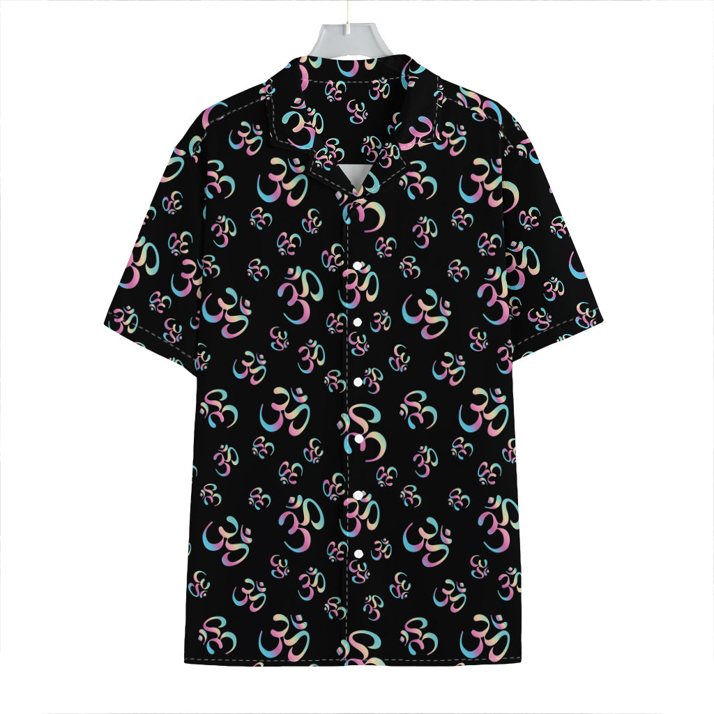 Om Sign Pattern Print Hawaiian Shirt