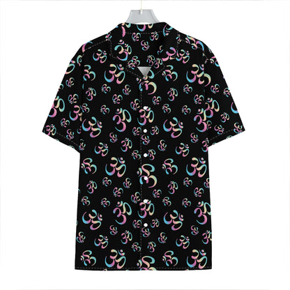 Om Sign Pattern Print Hawaiian Shirt