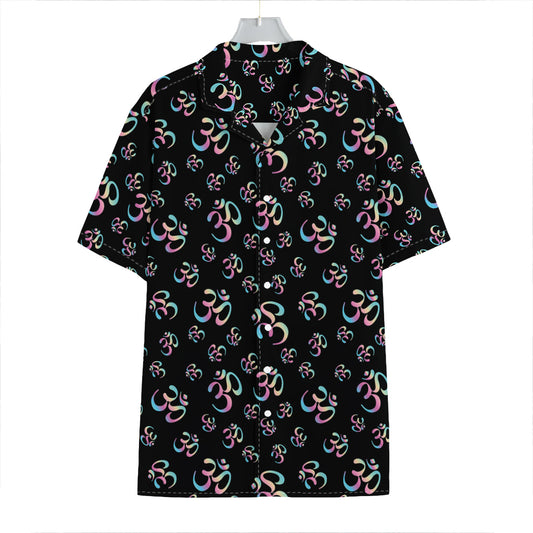 Om Sign Pattern Print Hawaiian Shirt