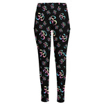 Om Sign Pattern Print High-Waisted Pocket Leggings