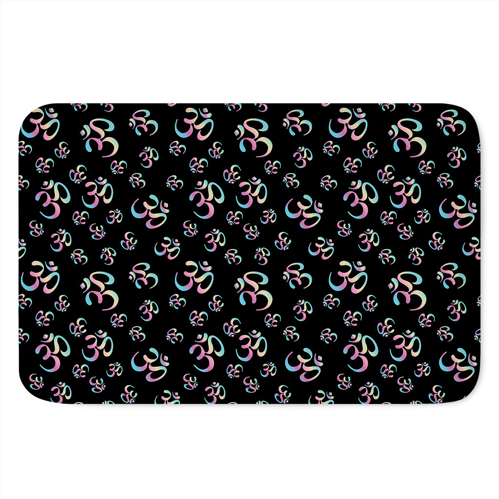 Om Sign Pattern Print Indoor Door Mat