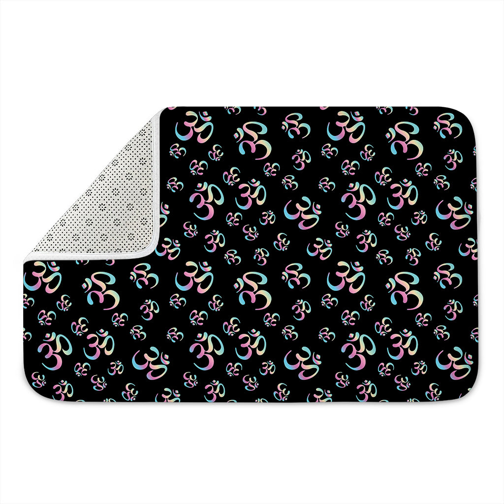 Om Sign Pattern Print Indoor Door Mat