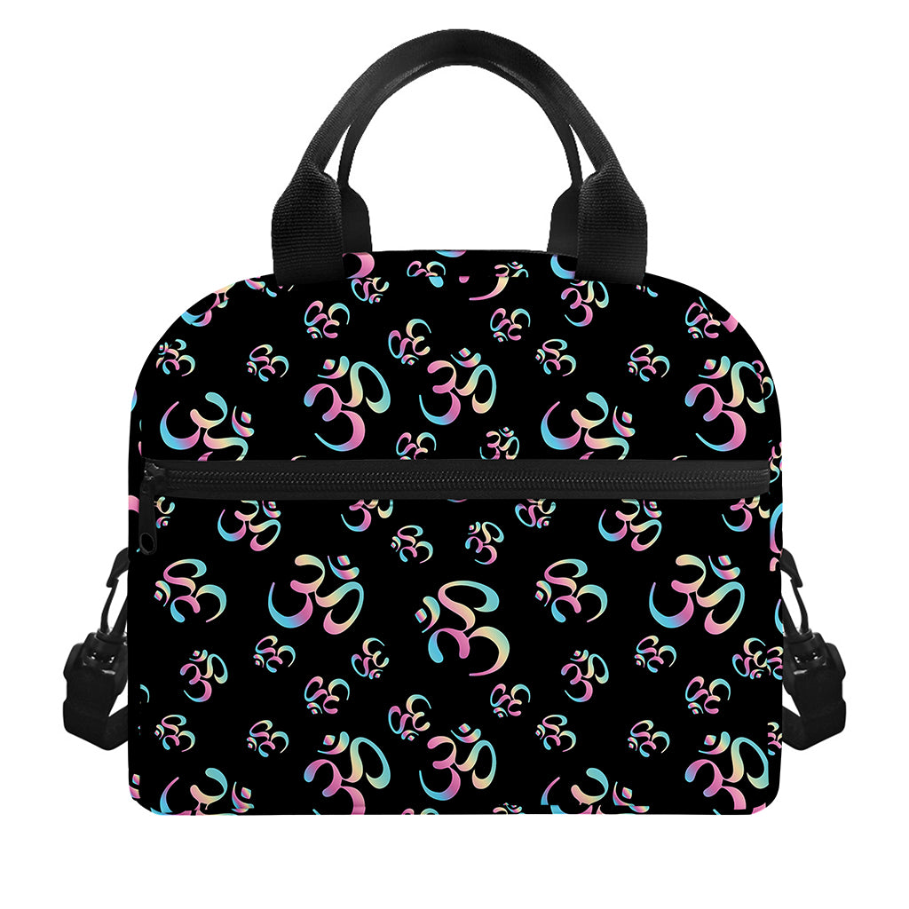 Om Sign Pattern Print Insulated Lunch Bag