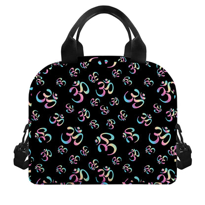 Om Sign Pattern Print Insulated Lunch Bag