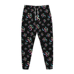 Om Sign Pattern Print Jogger Pants