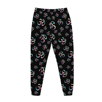 Om Sign Pattern Print Jogger Pants