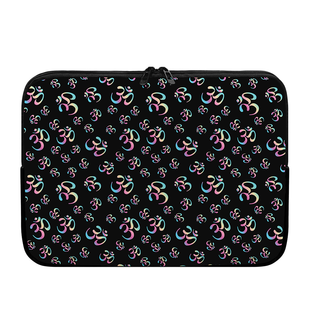 Om Sign Pattern Print Laptop Sleeve