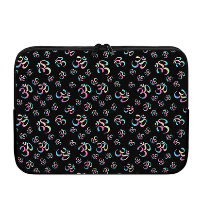 Om Sign Pattern Print Laptop Sleeve