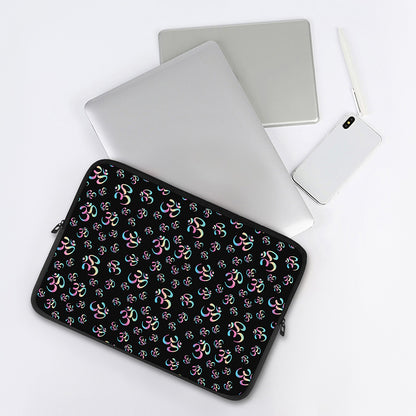 Om Sign Pattern Print Laptop Sleeve