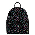 Om Sign Pattern Print Leather Backpack