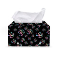 Om Sign Pattern Print Leather Tissue Box Cover