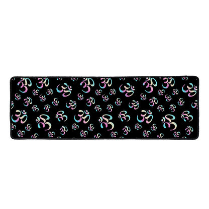 Om Sign Pattern Print Long Kitchen Mat