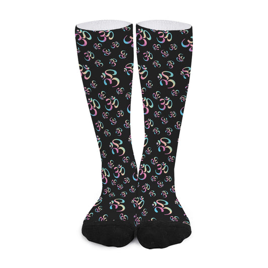 Om Sign Pattern Print Long Socks