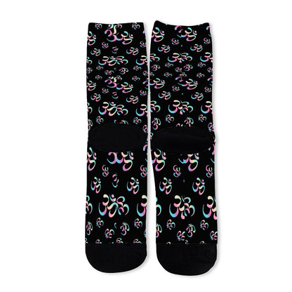 Om Sign Pattern Print Long Socks