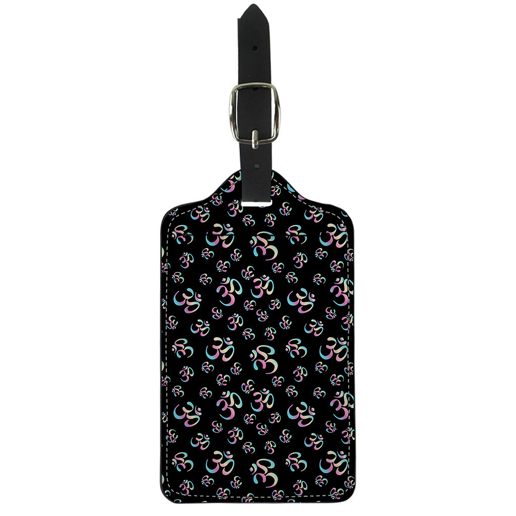 Om Sign Pattern Print Luggage Tag