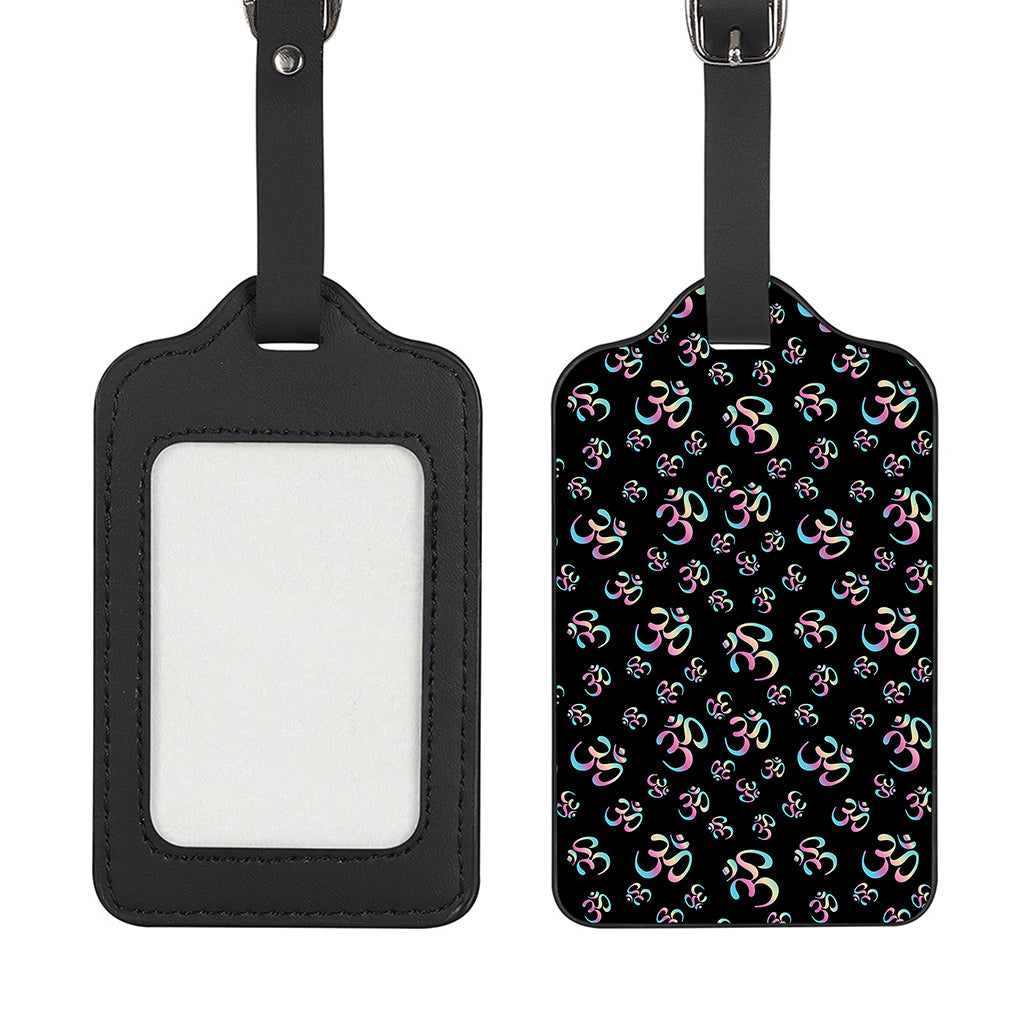 Om Sign Pattern Print Luggage Tag