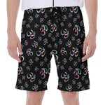 Om Sign Pattern Print Men's Beach Shorts
