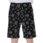 Om Sign Pattern Print Men's Beach Shorts